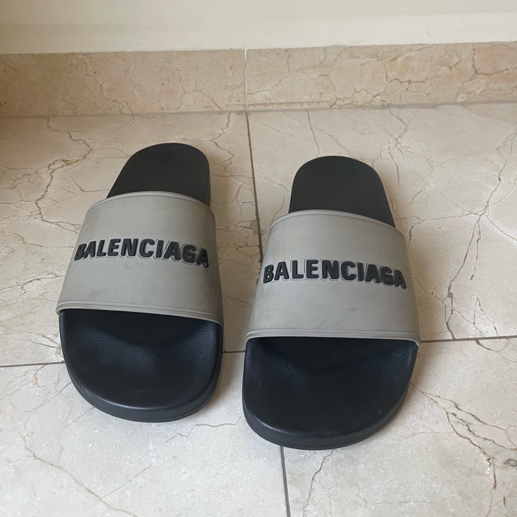 Balenciaga Grey Slides
